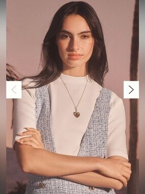 Maeve Off-White ribbed cotton tee